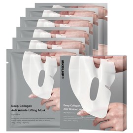 Collagen Face Mask Hydrating Overnight Collagen Face Mask (6 pcs/1 Box) Deep Collagen Anti Wrinkle Lifting Mask - Pure Collagen Films for Improve Elasticity Firming And Moisturizing