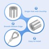 sourcing map Aluminum Wire Rope Stop Sleeve 1/16"(2mm) Crimping Loop