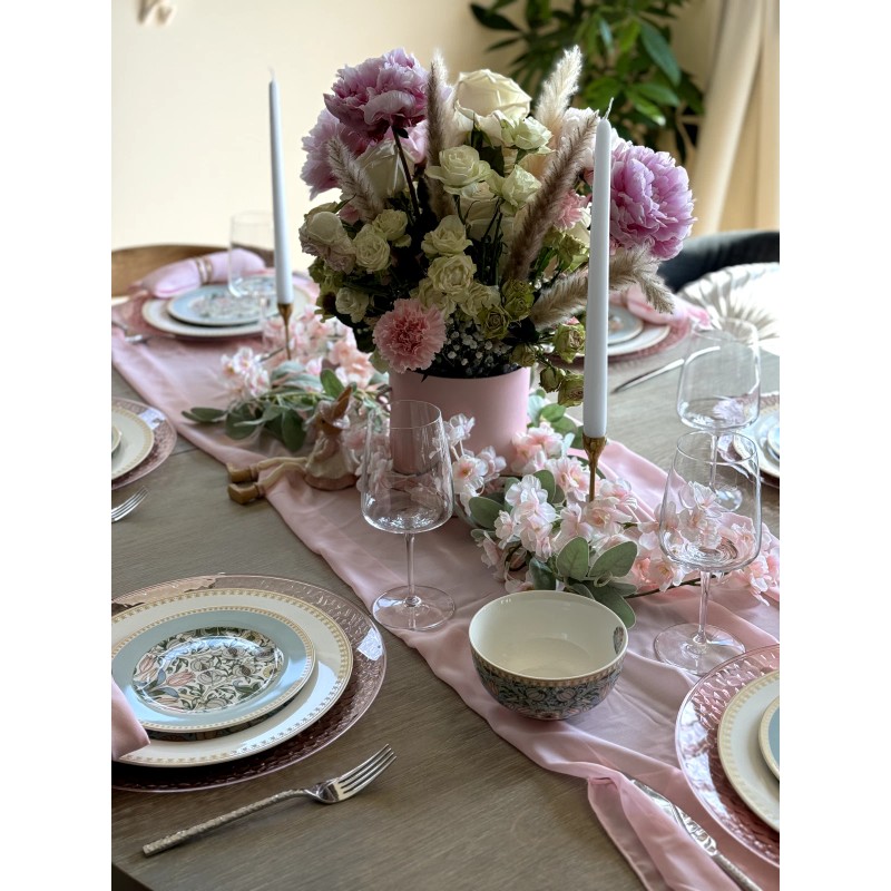 SET OF 6 Morris Garden Porcelain Dessert Plates Floral Bone