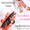 Bafuny Large Flower Hair Claw Clips Pink Floral Hair Clip