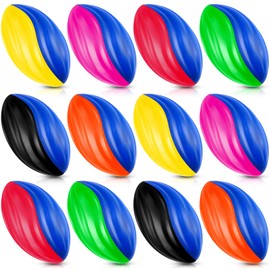 Woanger 40 Pcs Mini Foam Football Two Tone Spiral Squeeze Balls Bulk 5 Inch Soft Small Waterproof Sports Football for Kids Colorful Ball Toys for Indoor Outdoor Game Birthday Party Favor (Colorful)