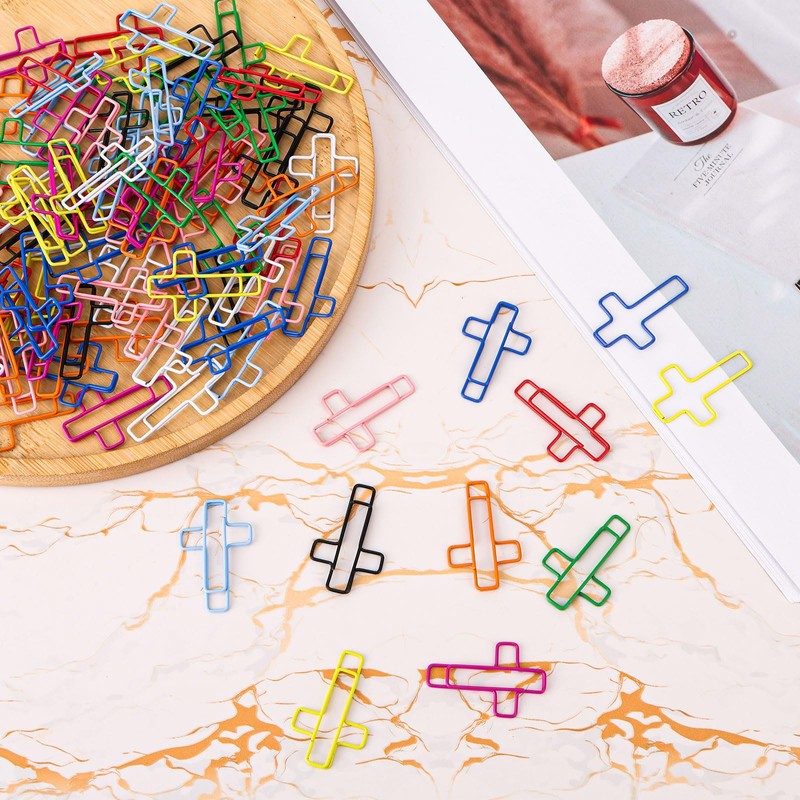 Tinoaly 100pcs Cross Paper Clips, Colorful Bible Paperclips Christian Journal