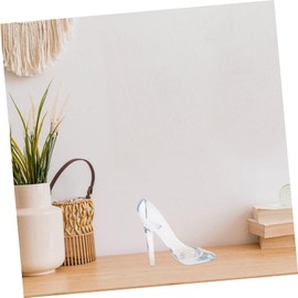 CHILDWEET Beautiful Plastic Slipper Ornament Princess High Heel Statue Wedding Decor Crystal Shoes Figure Home Decorative
