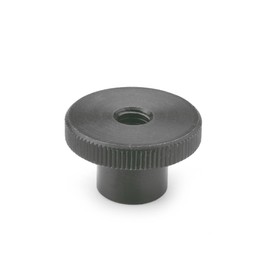 Ganter Normelemente High knurled nut, DIN 466-M6, burnished steel, pack of 15.