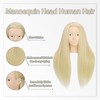 Sirydtm 28" Mannequin Head with Human Hair Light Blonde 80%