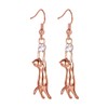 U7 Cute Cat Ear Pendant Rose Gold Plated Kitten Dangle