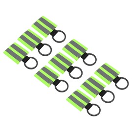 PATIKIL Reflective Keychain Tag, 9 Pack Reflective Zipper Pulls Nylon Keychain High Visibility Reflectors Tags for Backpack Pendant Dog Collar, Fluorescent Green