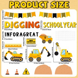 Construction Bulletin Board Welcome Classroom Decorations Motivational Paper Cutout Border Back to School Constructional Worker Poster Sign for Preschool Elementary Classroom Wall Party Supplies Decor