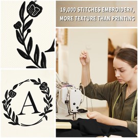 YOOLIFE Anniversary Tote Bag Gifts for Women, Birthday Gifts for Mom Grandma Gifts Large Beach Bag Travel Makeup Bag Wedding Bridesmaid Sister Friend Teacher Wife Aunt Women Gifts for Women Letter M