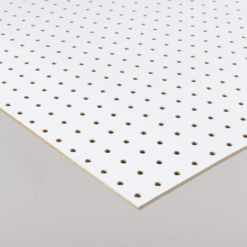 Custom Size 3/16'' X 12'' X 24'' Pegboard White Panel