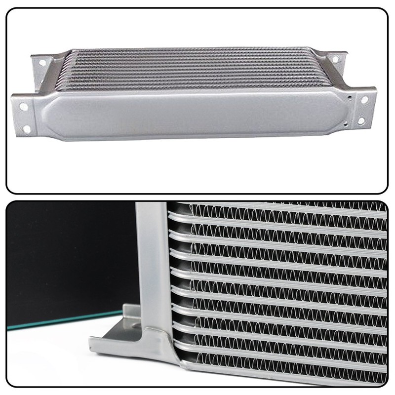 25 Row AN-10AN Universal Engine Transmission Oil Cooler + Filter