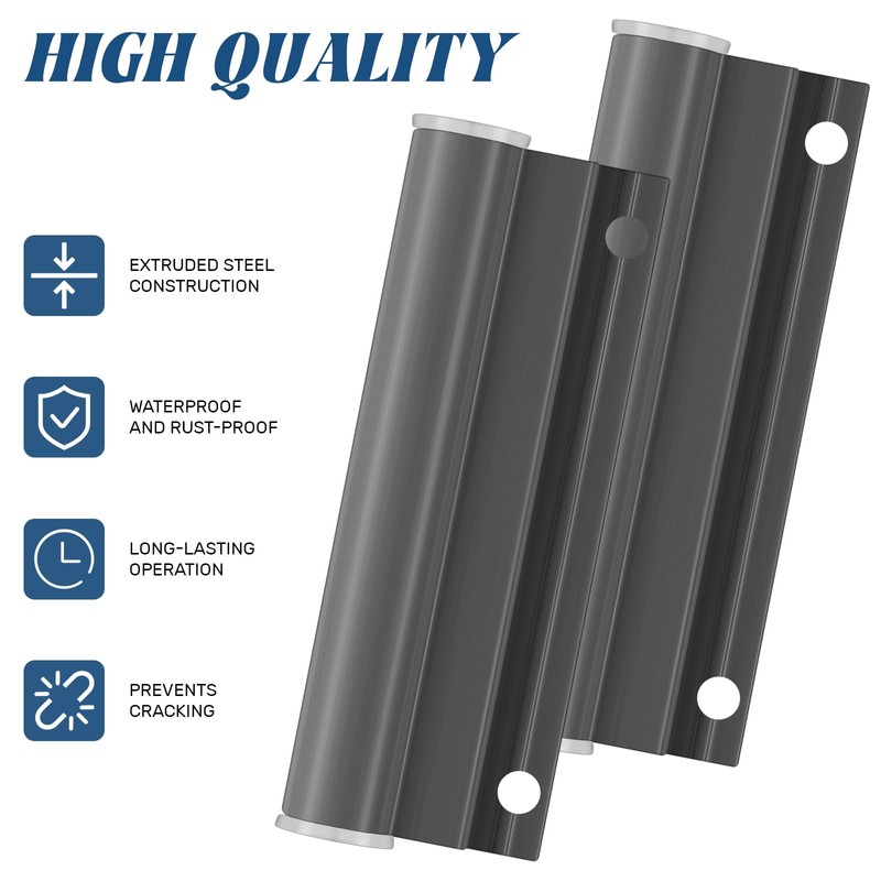 CroBlissful 4 Sets Hinge Leaf for Screen Doors Gray Upper