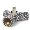 LUCKITTY Cat Tunnel Toy- 3 Way-Shaped, Gray Star Pattern, Soft