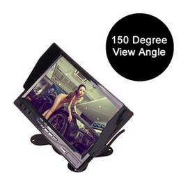 EKYLIN 7" TFT LCD Car Rearview Monitor, Remote Control, 2 Channels RCA Video Inputs - 12-24V 800480HD Screen w/Sunshade Anti-Glare