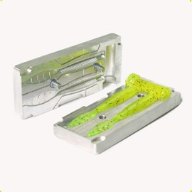 Soft Plastiс Lure Making Injection Fishing Mold Ned Bomb 3.25'' Two Cavity (CNC Aluminium)