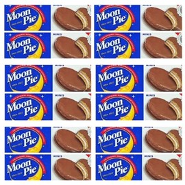 Mini Moon Pies Bulk 72 Individually Wrapped Moon Pie 12 Boxes 6 Each Box (Chocolate)