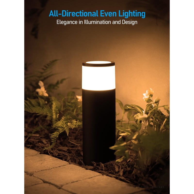 LEONLITE Low Voltage Path Lighting, 5W LED Landscape Bollard Pathway