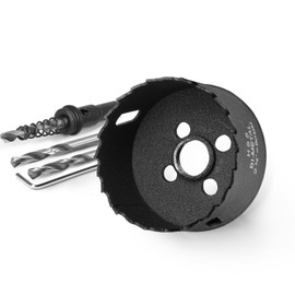 2-3/8 Inch Hole Saw with 3/8" Triangle Shank Quick Change Arbor, JTemgle Bi-Metal Hole Saw Heavy Duty Hole Cutting Tool for Cornhole Boards, Recessed Lights, Wood, Plastic, Drywall & Soft Metal