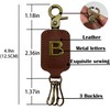 XGALBLA Initial Letter Keychain Brown Leather Alphabet llaveros Personalizados Keychain