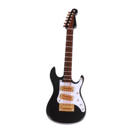 NOLITOY Mini Electric Guitar Model Black Miniature Guitarra Decor with Box for Birthday Parties Home Office Music Rooms Unique Present for Musicians