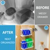 YIGII 3 Pack Adhesive Cabinet Door Organizer - Lid Storage