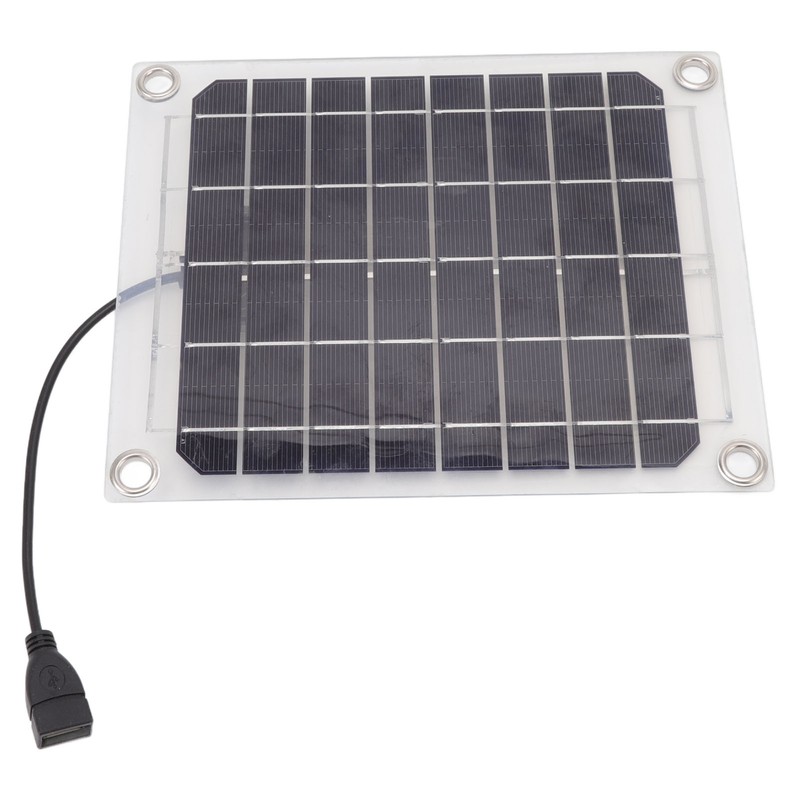 Solar Panel 10W USB Output Transparent Design Double Sided Power