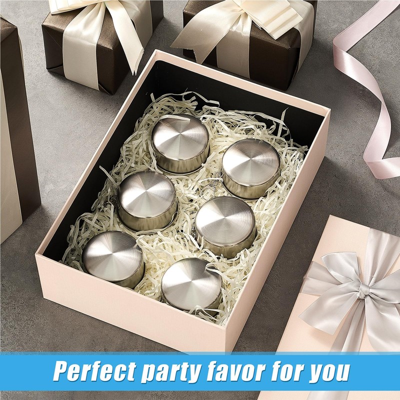 Tessco 6 Pieces Collapsible Shot Glasses Stainless Steel Collapsible Cup