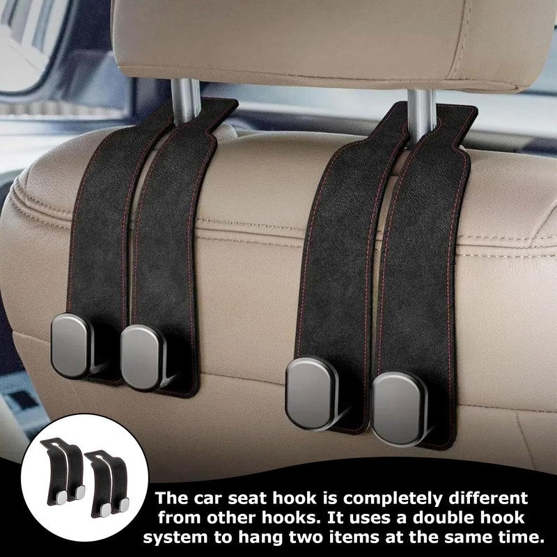 Gyinere Headrest Hooks for Car,2 Pack Car Seat Back Organizer