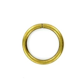 Merriway BH05166 (12 Pcs) Curtain Drapery Pole Rod Ring Antique Brass Metal Inner Dimension 25mm - Pack of 12 Pieces