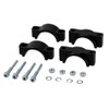 Set of CNC Mudguard Clamps with Screws, Black Anodised for