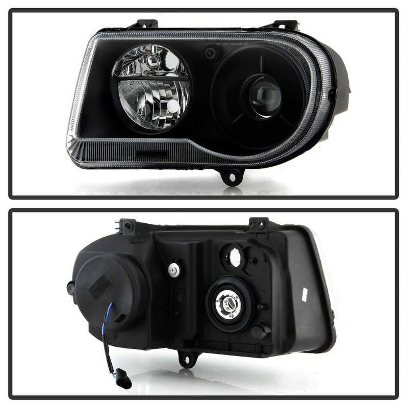 ACANII - For 2005-2010 Chrysler 300C 300-C Projector Black Headlights