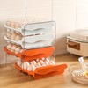 Alagoal Refrigerator Egg Storage Box, Refrigerator Egg Rack, 2-Tier Drawer