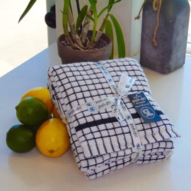 poli-dri Kitchen Tea Towels by Samuel Lamont and Sons (Black, 3 Pack)