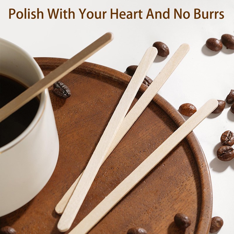 HREDZEO Wooden Coffee Stirrers,200 Pcs Coffee Stirrers Coffee Stir Sticks