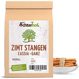 Achterhof Cassia Cinnamon Sticks 100 g | Whole Cinnamon Sticks in Rolled Cinnamon Tree Bark 8 cm | for the Perfect Cinnamon Aroma in Dessert Foods, Baked Goods, Mulled Wine or Main Courses