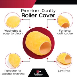 6 Pcs 3-Inch 3/8 Nap Polyester Paint Roller Covers – Small Paint Rollers for Walls, Doors, Cabinets, and Trim – Ideal for Indoor and Outdoor Painting Projects