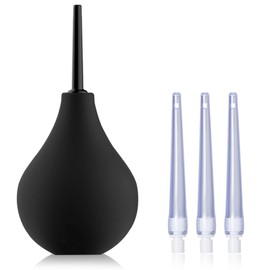TopQuaFocus TopQuaFocus 8oz Enema Bulb Kit Anal and Vaginal Douche Bulb for Men Flushing System Enemas Silicone Bulb 4 Replaceable Tips