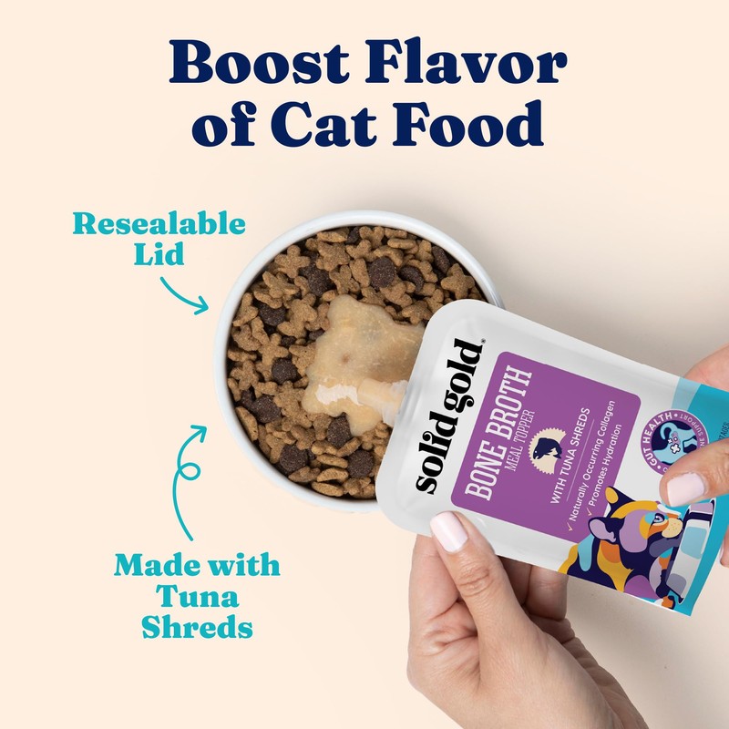 Solid Gold Bone Broth Cat Food Topper - Limited Ingredient