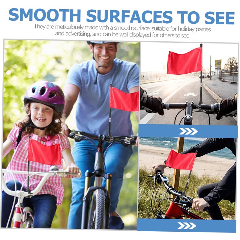 Toddmomy Bike Flag Pole for Handlebar Mount 2 Pack Outdoor