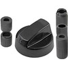 Utiz Universal Black Control Switch Knobs For All Makes And