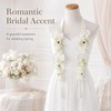 White Wedding Floral Ribbon Garland Hanging Decoration for Bridal Ceremony,
