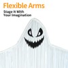2 Pack Hanging Halloween Decorations Skeleton Ghost Outdoor Black &