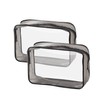2 Pcs Clear Travel Toiletry Bag,Clear Small Makeup Bag,Portable Waterproof