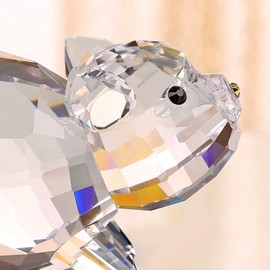 DOJOZ Crystal Pig Zodiac Animal Lovely Cute Piggy Craft Decorations for Home Ornaments Collectible Gifts (White)