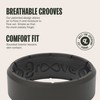 Groove Life Edge Black/Black Silicone Ring - Breathable Rubber Wedding