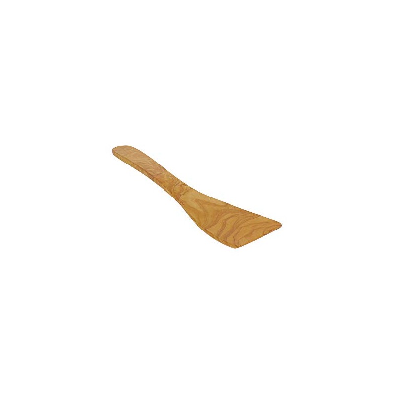 HOFMEISTER® Spatula with Curved Head and Typical Olive Wood Grain