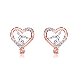 Gymnastics Earrings Sterling Silver Gymnastics Jewellery Accessories for Women, Sterling Silver