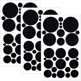 Pndeyo 84pcs Puffer Down Jacket Repair Patch, Self-Adhesive Round Polyester Repair Patch, Waterproof Washable Repair Tape for Umbrellas Gloves Bags Skiing Clothing Sleeping Bags Tents- Black