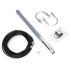 ZDTECH 915MHz LoRa Gateway Antenna Omni Directional Fiberglass Antenna Outdoor Indoor LoRawan Antenna with 20 ft N Female to RP-SMA Male Extension Cable for RAK HNT Lynx Helium Hotspot Miner