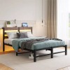Full Size Metal Platform Bed Frame w/LED Headboard & USB